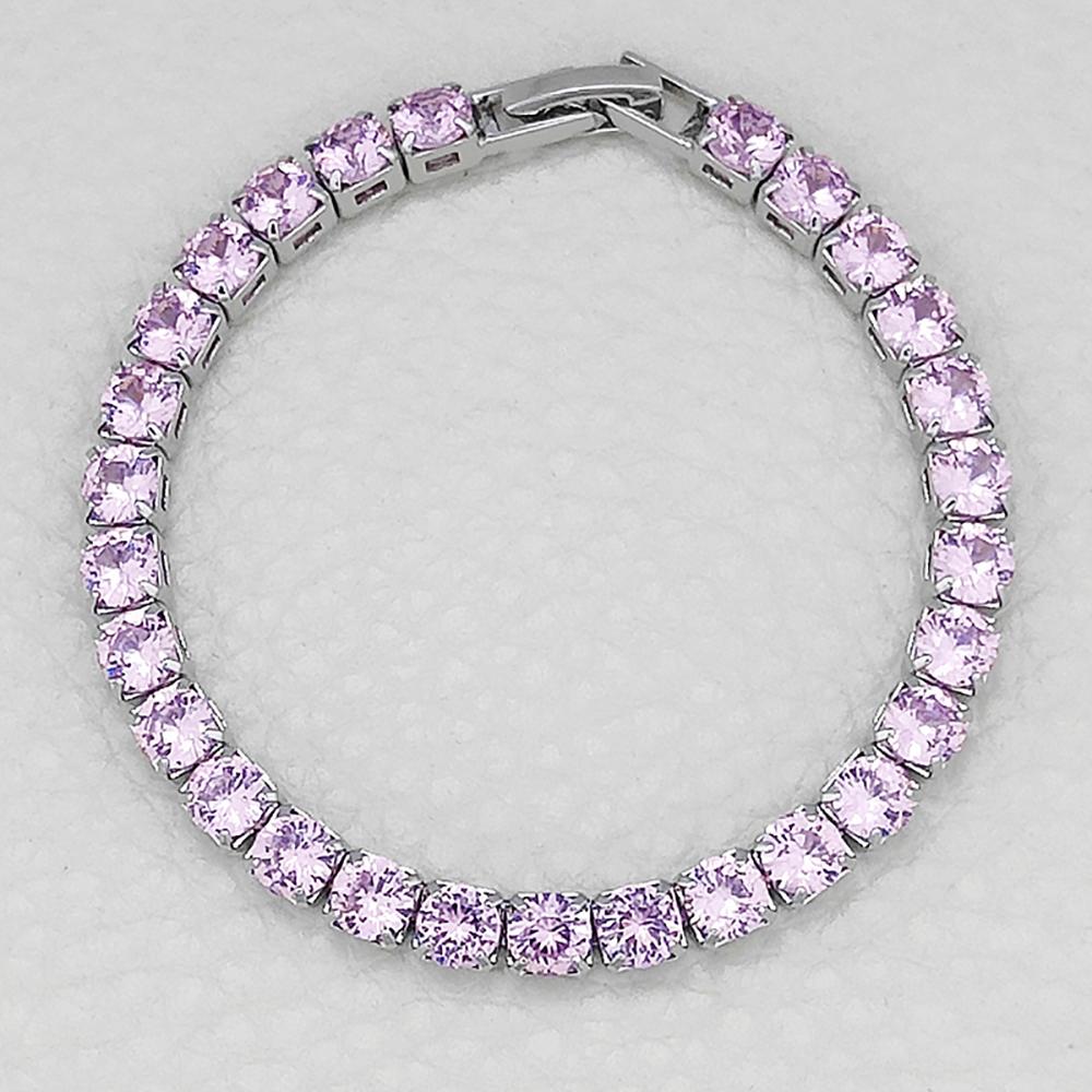 2026 Nuovo Arrivo Lusso Rotondo Colore Rosa su Mano Bracciale Bangle per Donne Regalo Anniversario Gioielli S5787