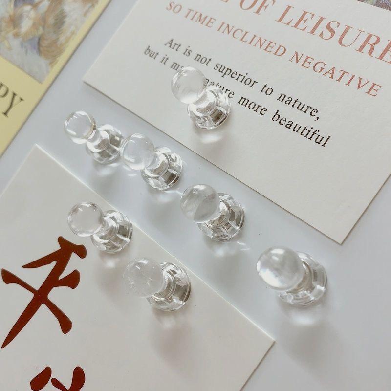 10pcs Transparent Thumbtack Refrigerator Magnet Kitchen Hoto Wall Message Board Magnetic Stickers Office Blackboard Decor Magnet