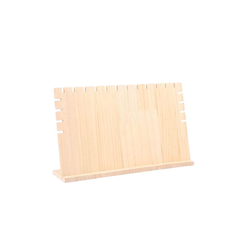 Solid Wood L-Shaped Necklace and Pendant Display Stand with Detachable Jewelry Board