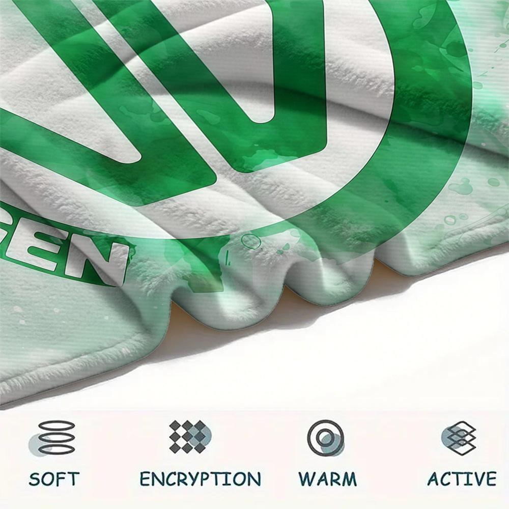 FC Groningen Koc Flanelowy z Nadrukiem, Wysoka jakość, Wygodny na Wszystkie Pory Roku, Wystrój Domu, Ciepło i Komfort