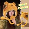 Penguin Winter Plush Hat Cartoon Hamburger Ear Protection Cap Skiing Bear Lei Feng Hat  Daily