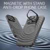 New Anti-Drop Magnetic Case for iPhone 16 Pro Max iPhone15 14 13 iPhone 17 Air Wireless Charging Kickstand Shell Silky Touch Wave Pattern Cover