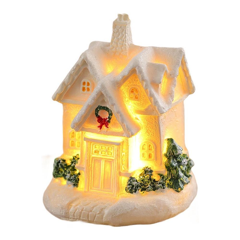 Battery-Powered LED Lights Christmas Village Houses LED Lighted Decorations
