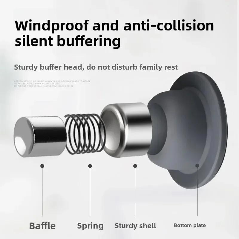 No-Drill Silicone Door Stopper with Strong Suction – Anti-Collision Floor Guard for Bedroom Wall Protection