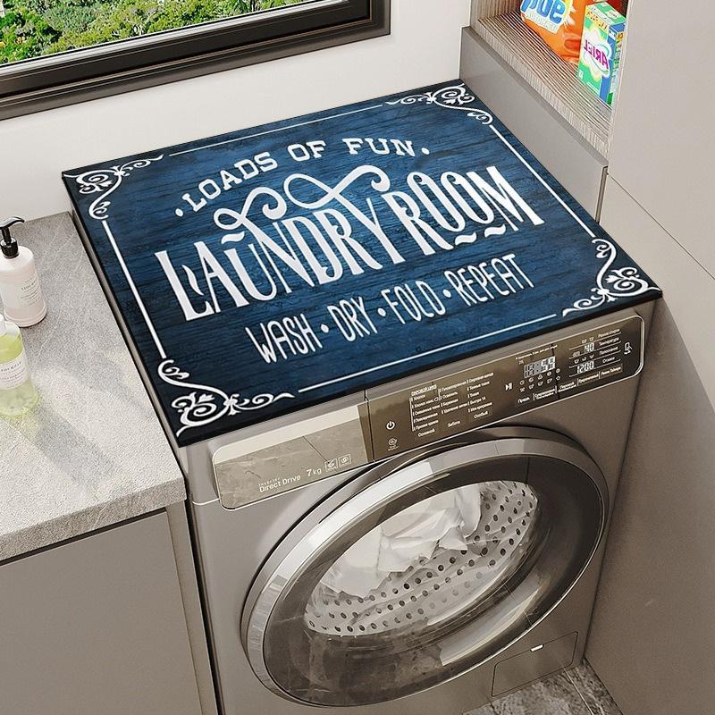 Простой однотонный чехол для стиральной машины, холодильника, стола для холодильника, микроволновой печи, пылезащитный чехол, впитывающий декоративный коврик, нескользящая подкладка 30*40cm