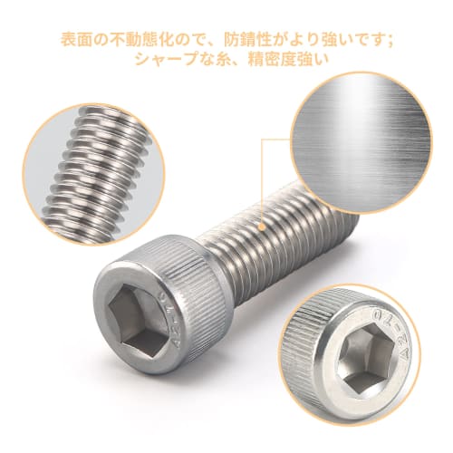 Senyard Rust-Free Bolt and Nut Set, 528-Piece Set with Hex Sockets, M6, M5, M4, and M3 Screws, Stainless Steel, Screws, Washers, and Hex Wrench Storag