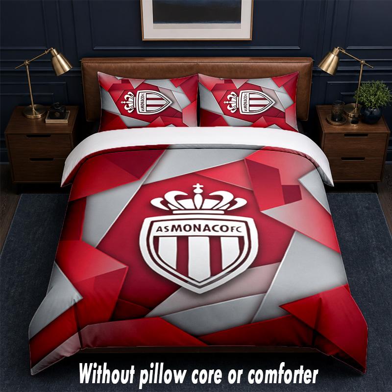 Monaco FC Design Bed Bedding Set 1 Duvet Cover + 2 Pillowcases Soft Breathable Household Bed Linens