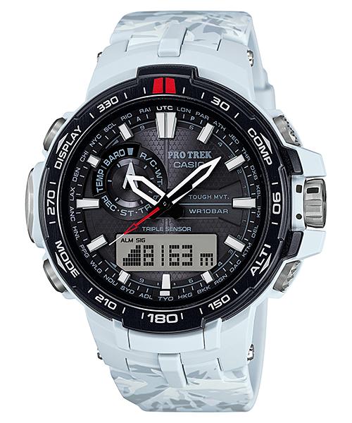Casio Men s Stainless Steel 100M Water Resistant Digital Alarm Quartz Watch PRW-6000SC-7 белый