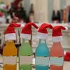 30pcs Mini Christmas Santa Hats Kitchen Tableware Silverware Holders Accessories