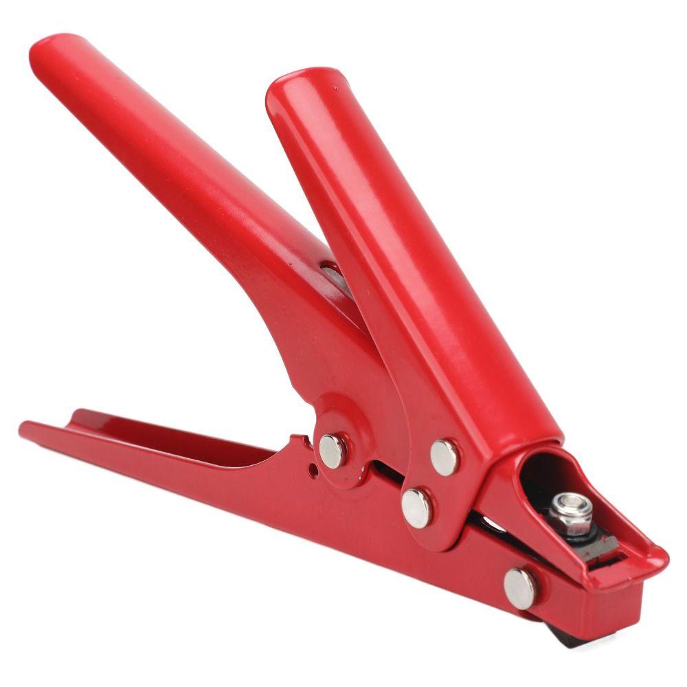 Adjustable Tension Cable Tie Tool Flush Cut 8 Inch Length Zip Tie Tool Red Portable Design Tensioning and Cutting Tool
