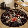 Betty Boop Pattern Round Rug, Indoor/Outdoor Mat, for Picnic, Gameroom, Bedroom, Office, Living Room, Home Decor Carpet, Birthday Gift