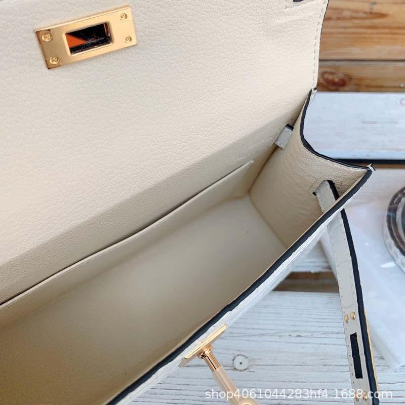 Bolsa de alta costura Himalaia segunda geração feminina couro com padrão de crocodilo bolsa de mensageiro portátil mini