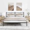 VidaXL Bed Frames Without Mattress Sonoma Oak 183x203 Cm, Bedroom Furniture, Double Bed, Slatted Base, Bed, Frame of 4106796