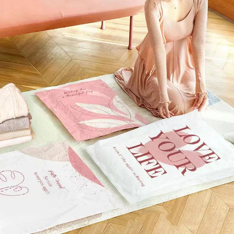 1pcs Vacuum Storage Bag, Household Cotton Quilt, Clothing Storage, Compression Bag, No Pumping, Thick Moving Packaging Bag