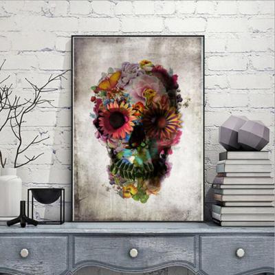 Dod Flower Skull Skull Art Poster Nordic Style Garden Decoration Winter Wonderland Decorations Nightmare Before Christmas