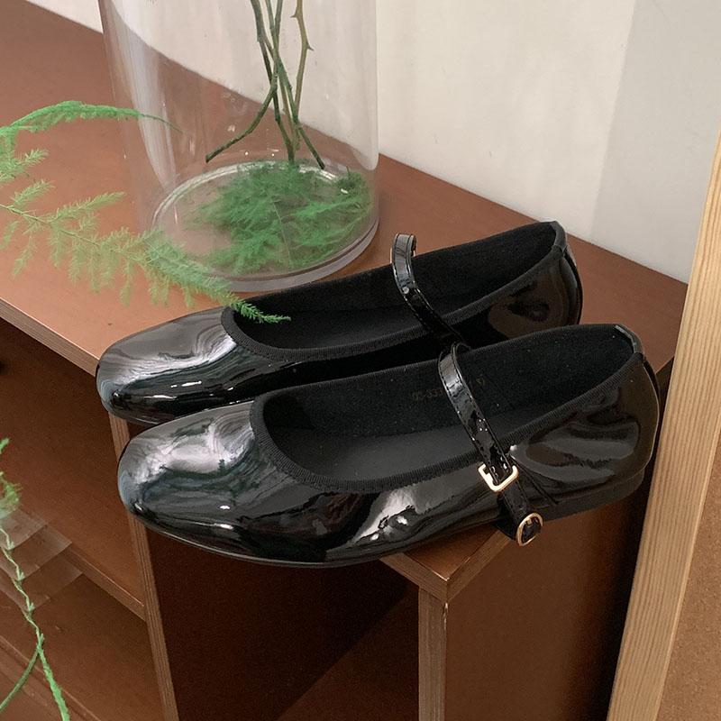 Fashion Silver Footwear Summer Spring Women Ballet Flats Dance Shoes Female Shallow Fashion Buckle Strap Ladies Flats Mary Janes Shoes