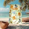 Custom Name Ultra-Soft Beach Towel with Animals Theme,Ideal for Pool - Camping, Diving - Perfect Travel Essential, Vibrant Beach Towel.