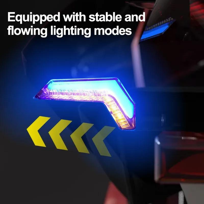 Flowing Water Type Turn Lights LED Signals Lights Indicator Blinkers Flashers Amber Color Universal Motorcycle Accessories