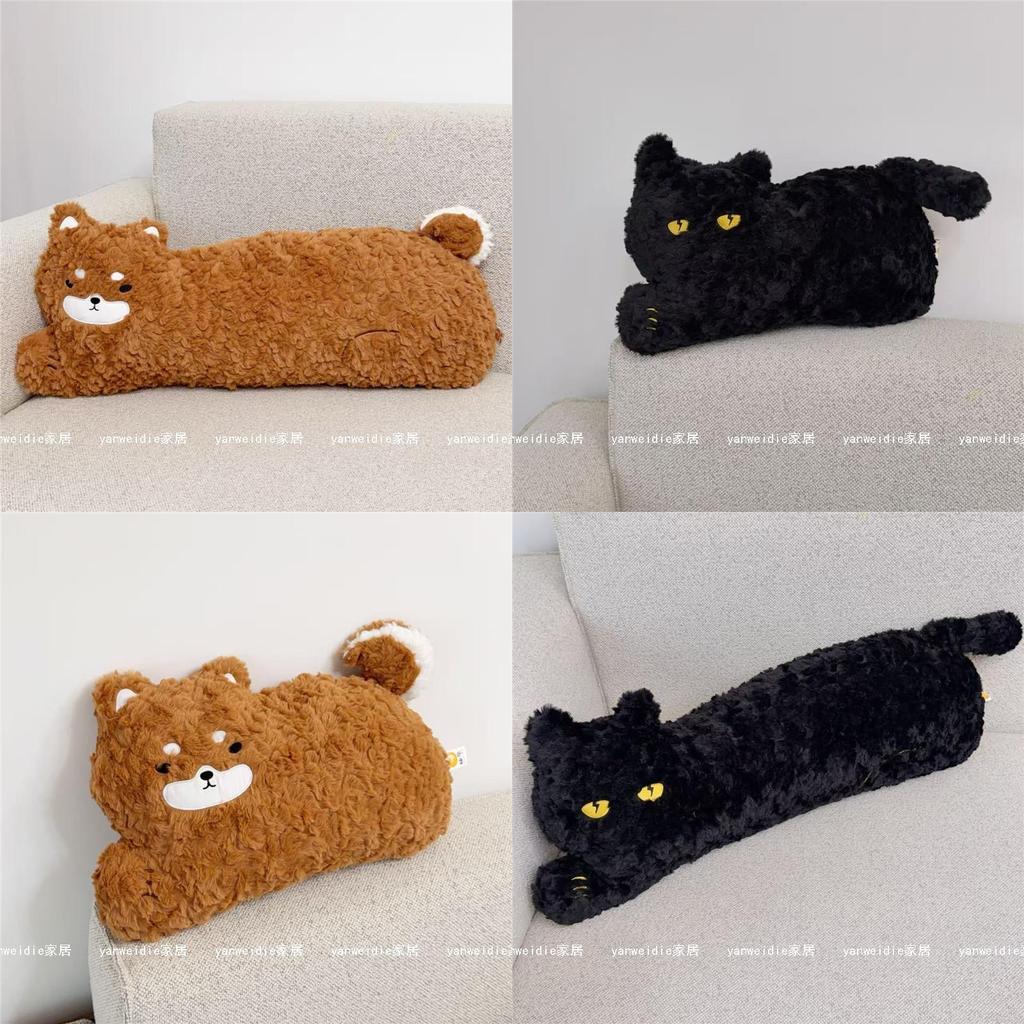 Creative Cartoon Cat Plush Pillow With Embroidered Animal Design For Sofa And Bed Comfort