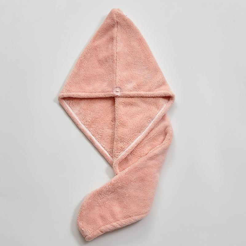 Ultra Absorbent Coral Fleece Hair Drying Cap Women Soft Wrap Turban Towel Bath Hat