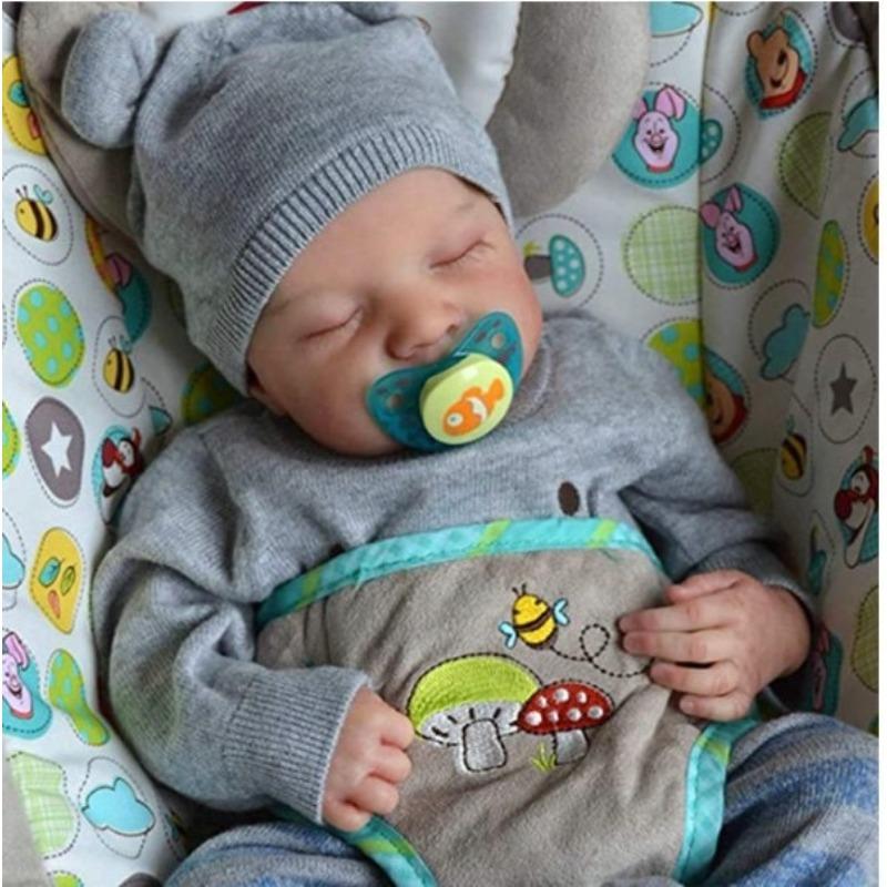 45 CM/17 inch Reborn Doll Full Body Soft Vinyl Simulation Baby Doll reborn doll gift for family Vinyl Girl Body Reborn Doll