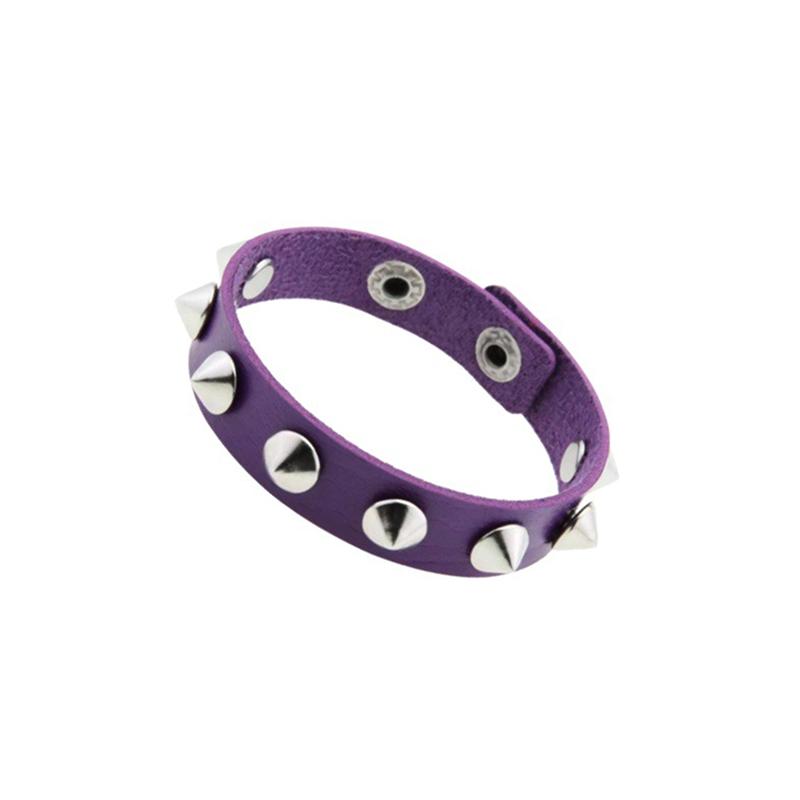 Fashion Spike Bracelet Punk Faux Leather Bracelets Goth Girl Bangle Studded Rock Wristband For Women Men Jewelry