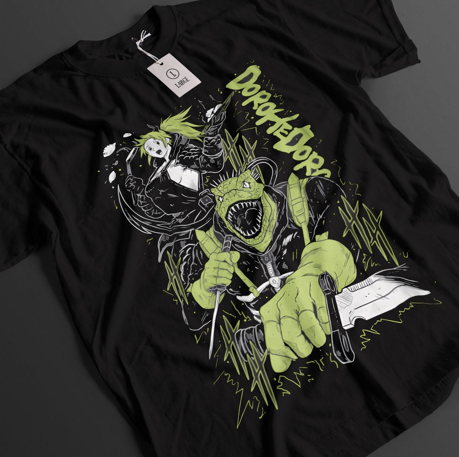 Dorohedoro Shirt Caiman Tshirt Nikaido T-Shirt Mens Womens Tees Top Noi Top Shin Manga En Anime Tee M