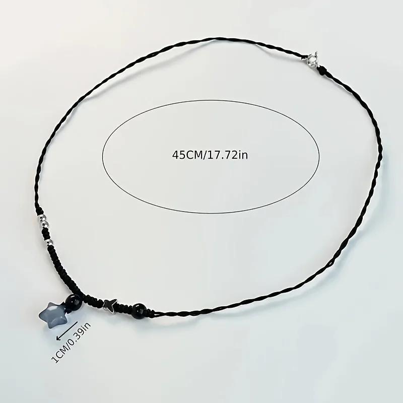 Star Butterfly Gewebte Anhänger Halskette, Retro Chinesisches High-End Design, Minimalistische Neue Schlüsselbeinkette