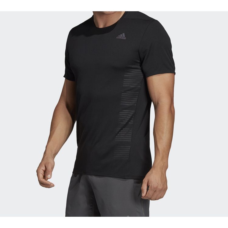 Adidas Breathable Logo Short Sleeve T-Shirt Men Tops Black DQ1846
