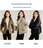 Women's Winter 2025 Rhombus Hooded Cotton-Padded Jacket - Trendy Petite Lightweight Outerwear