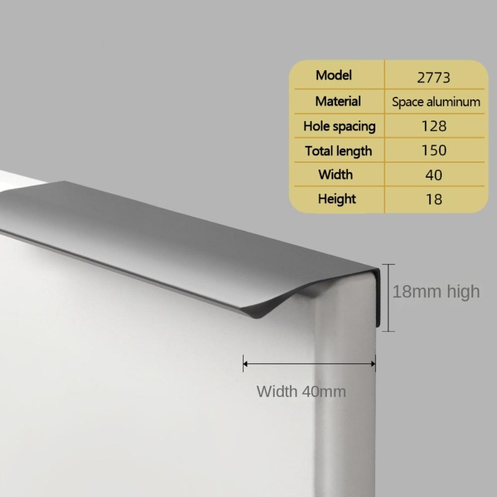 Klíčky ke dveřím ze slitiny hliníku Skryté úchytky zásuvek Vysoce kvalitní úchytky skříněk Domácnost