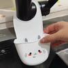 1-3pcs White Hanging Basket Soft Snap Fastener Faucet Sponge Holder Silicone Drainage Basket For Sink Faucet Hanging Storage Bag