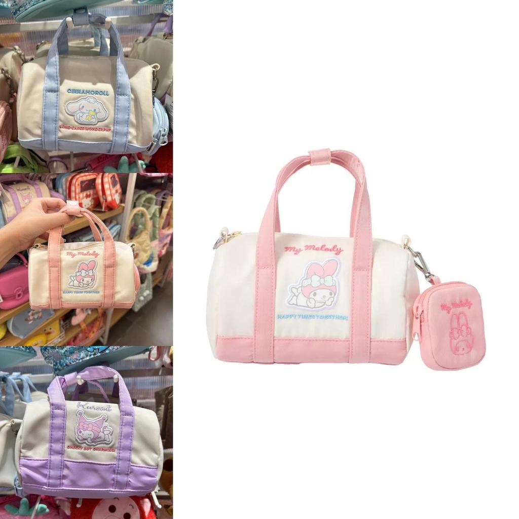Kuromi Melody Cinnamoroll Nylon Large Capacity Bag With Drawstring Closure For Daily Use