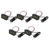 1/3/5Pcs DC 12V Mini LED Digital Temperature Sensor Module Meter Detector Thermometer Tester Panel Gauge with Sensors Probe
