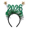 Sweet 2026 Happy New Year Headband Cute Glitter Hair Hoop Exquisite Christmas Headpiece  Cosplay