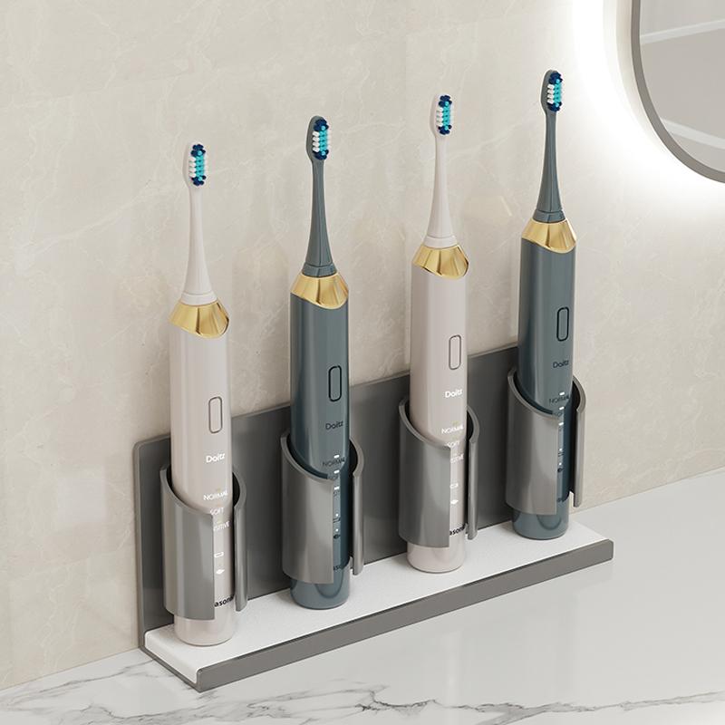 Space Aluminum Wall Mount Electric Toothbrush Holder for Bathroom Shower Toothpaste Rack Household Storage Shelf Accessories