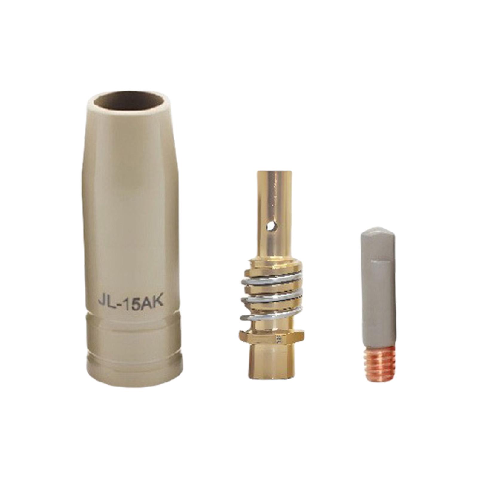 

15ak 0.8/1.0/1.2mm MIG Torch Nozzles Conductive Nozzle For Gasless Welding Copper Alloy Construction For Stable Welding 3P10