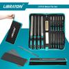 LIBRATON 31-Piece File Set: Includes Iron Files, Flat, Round, Semi-Round, and Triangular Files, As Well As Diamond Files, Fine and Medium Grits, for M