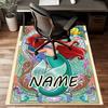 Custom Princess Mat Personalized Name, Polyester Washable Indoor Entryway Rug, Gift for Christmas, Easter, Thanksgiving Day