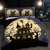 Halloween Theme Bedding Set 3D Printed Duvet Cover Set Skin-Friendly Single Double Size Halloween Decor Duvet Cover Set Gifts
