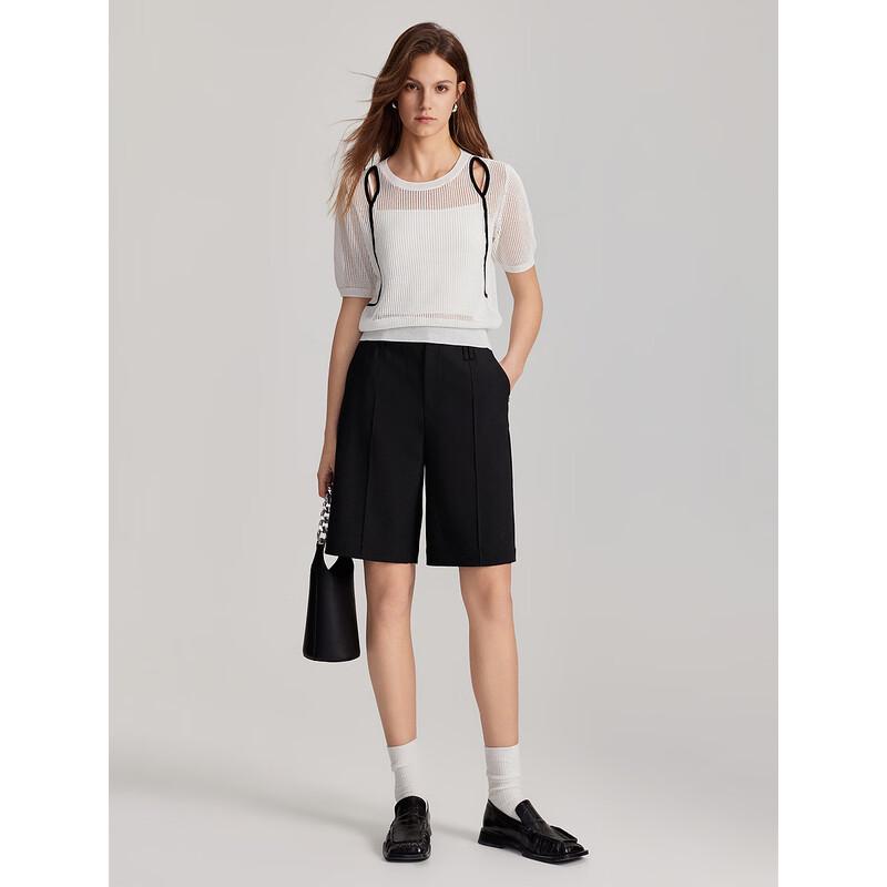 ELLE Women's Summer Hollow Knit Sweater