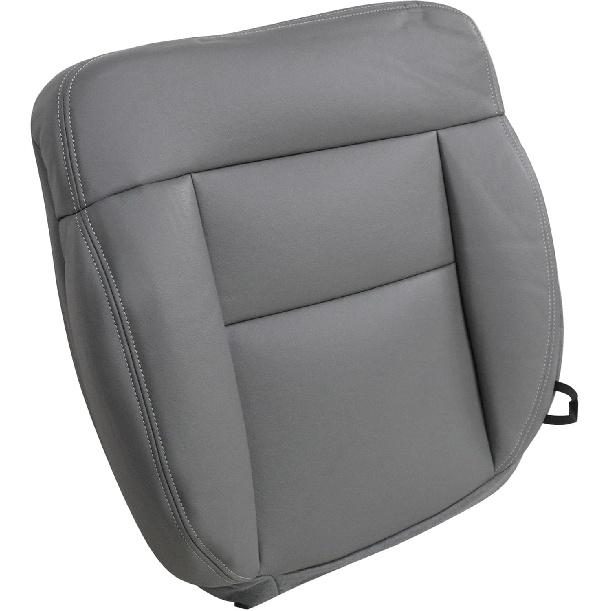 GXARTS Front Driver Side Bottom Lower Replacement Leather Seat Cover Gray #QB Compatible with Ford F150 2004 2005 2006 2007 2008