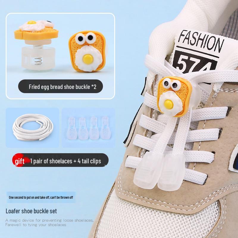 Cartoon No-Tie Shoelace Buckle Fastener for Kids
