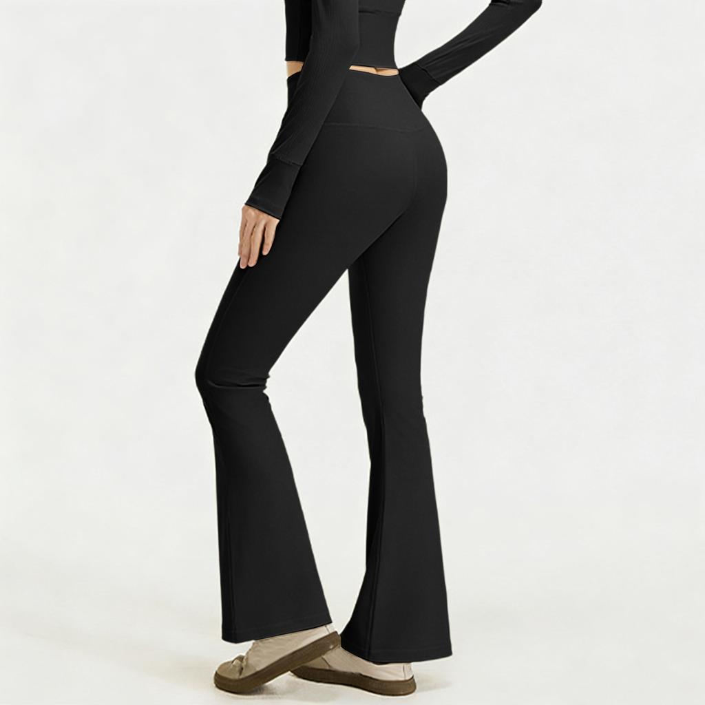 Dames Zeer Elastisch Slim-fit Afslankende Yogabroek Casual Sport Wijde Pijpen Broek