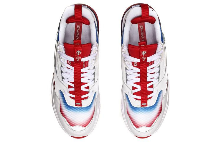 Li Ning 001 Running Shoes Unisex Low Top White/Red AGLN227-1