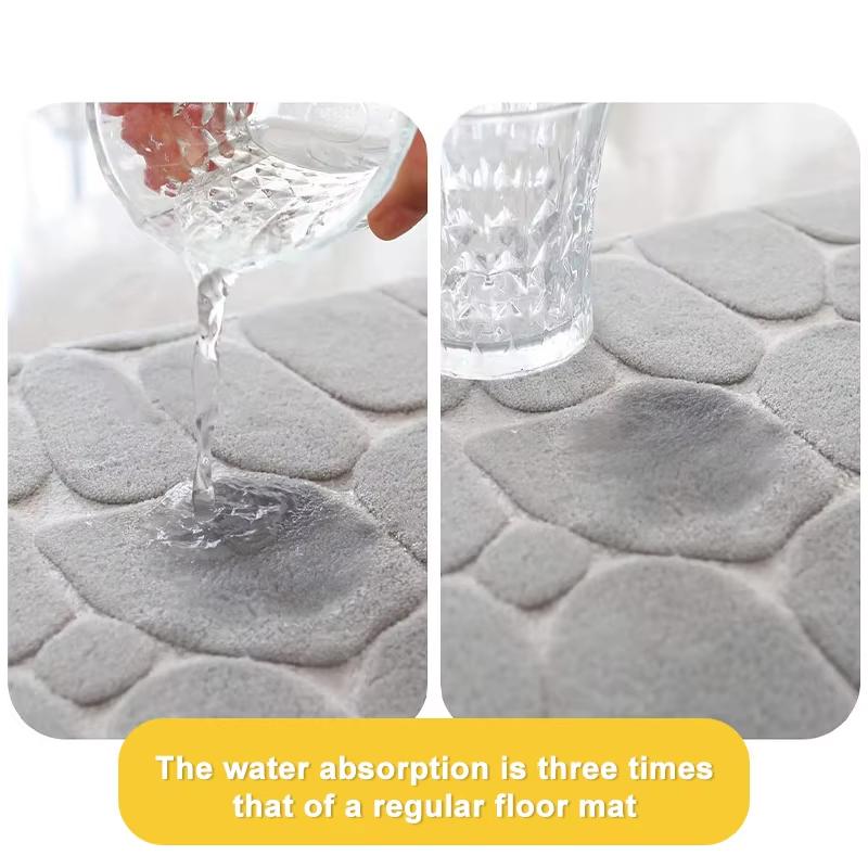 1PC Memory Foam Bath Mat Anti-slip Door Mat Extra Soft Non-Slip Quick Dry Comfortable Absorbent Toilet Mat Bathroom Rug For Home