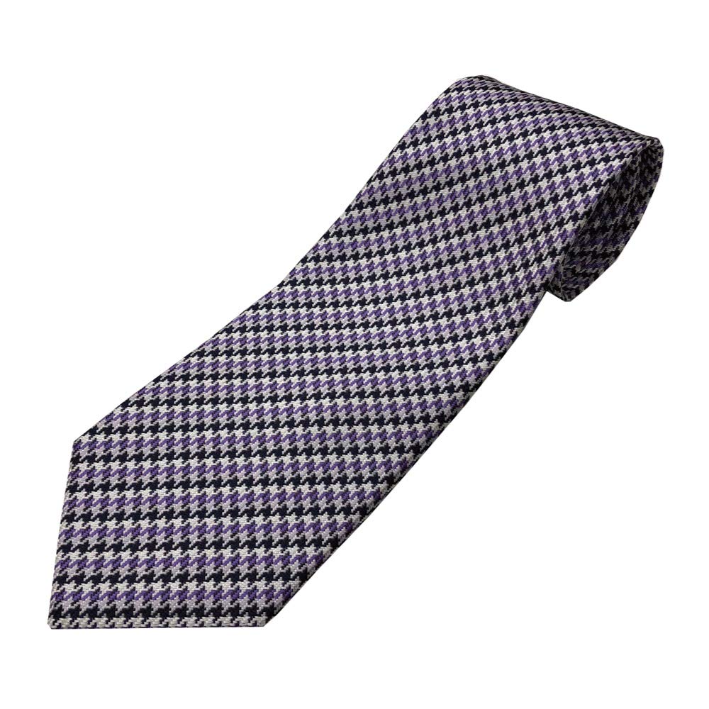 

[OnCoM] Silk Necktie, Nishijin-ori Weave, Houndstooth Pattern, Purple, Men s, Business Casual, Father s Day Gift, Made in Japan, thsu2002-003