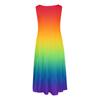 Mode für Damen, lässig, Sommer, bedruckt, Sommerkleid, lockerer Farbverlauf, Strandrock-Kleid