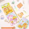 12Pcs Cartoon Capybara Small Notebook 50sheets Per Book, cute Notepad Mini Portable Pocket Book Stationery Small Prizes Gift