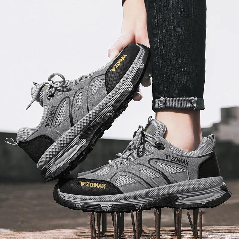 Spring and Summer Fashionable New Mountaineering Sports Shoes Breathable Mesh Comfortable Casual Lace-up Walking Shoes